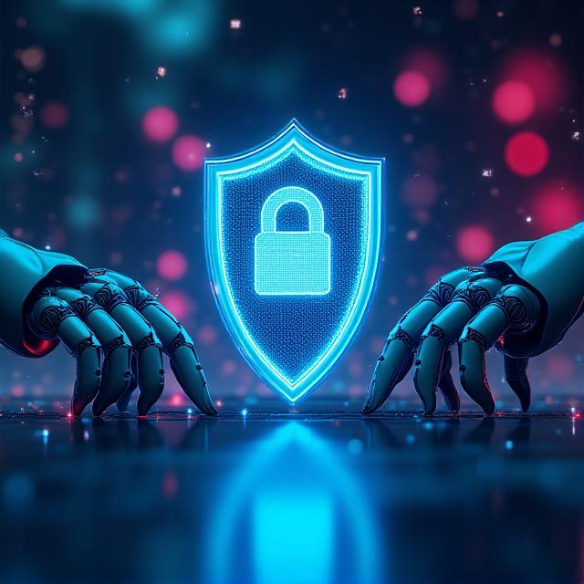 高度なセキュリティとデータ保護を象徴するコンセプト図